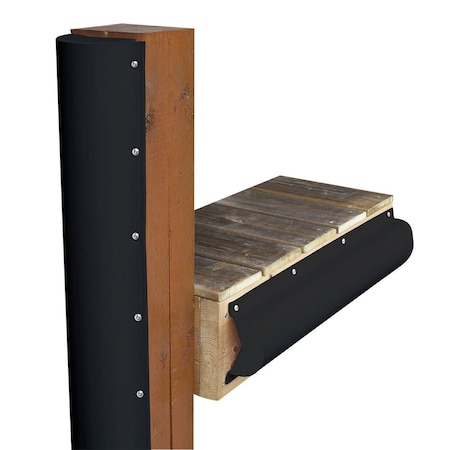 Dock Edge Piling Bumper - One End Capped - 6' - Black 1020-B-F